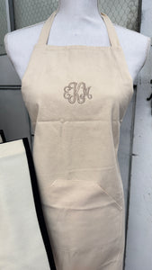 Ruffled monogram apron