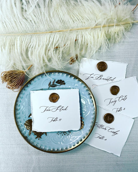 Wax seal place cards